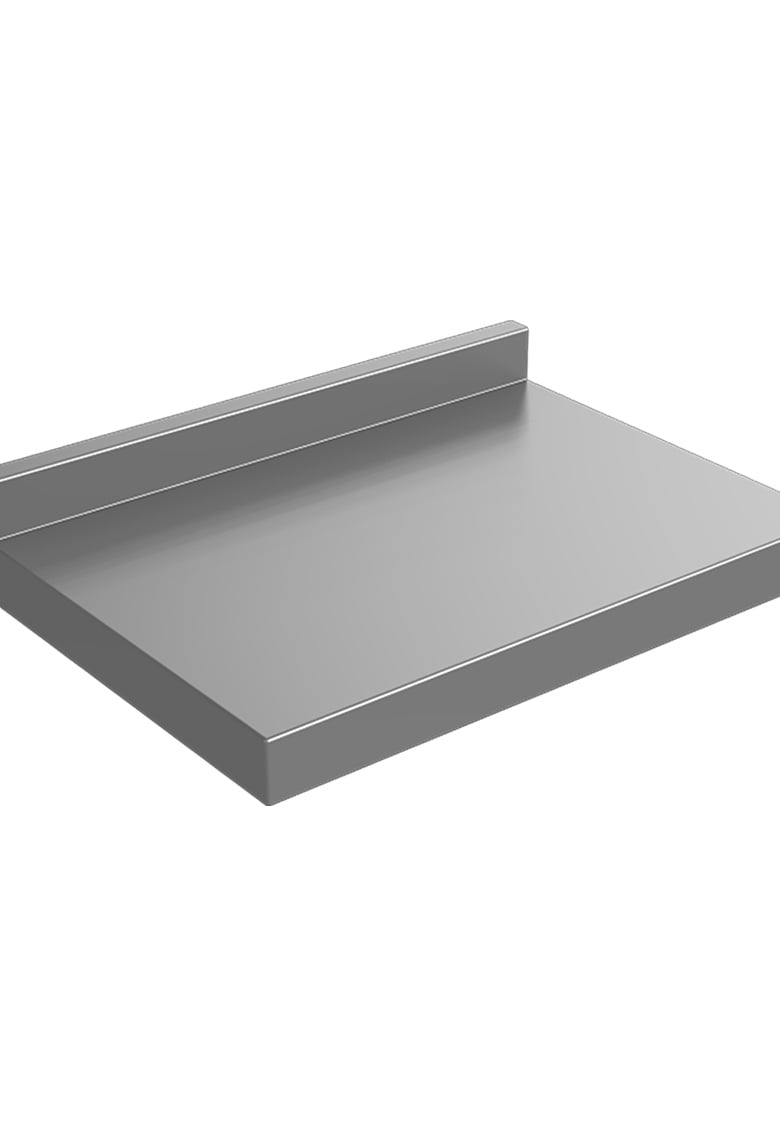 Smooth side for upstand and/or water lip worktop